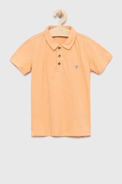 Дитяче бавовняне поло Guess колір помаранчевий однотонний (3123564) Дитяче бавовняне поло Guess колір помаранчевий однотонний (3123564)