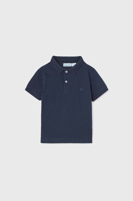 Дитяча бавовняна футболка поло Mayoral колір синій однотонний (2947448) Дитяча бавовняна футболка поло Mayoral колір синій однотонний (2947448)