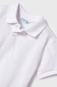 Дитяче бавовняне поло Mayoral колір білий однотонний