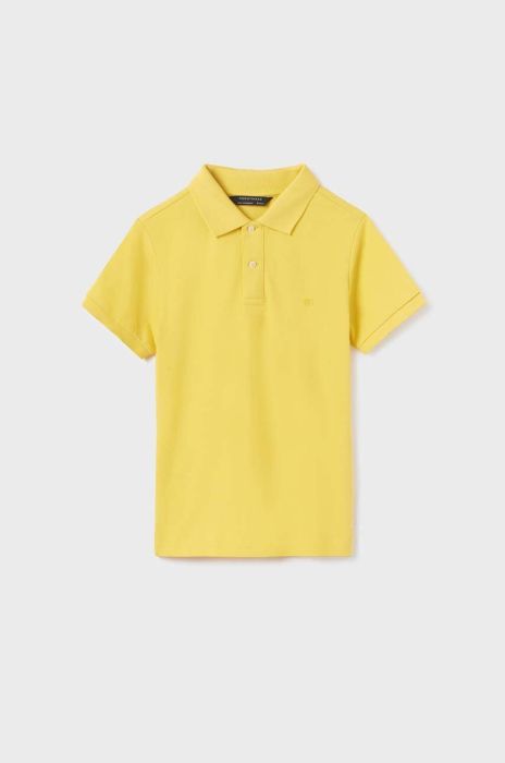 Дитяче бавовняне поло Mayoral колір жовтий однотонний (2947470)