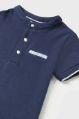 Дитяча бавовняна футболка поло Mayoral колір синій однотонний (2947502) Дитяча бавовняна футболка поло Mayoral колір синій однотонний (2947502)