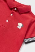 Дитяча бавовняна футболка поло Mayoral колір червоний з принтом Дитяча бавовняна футболка поло Mayoral колір червоний з принтом