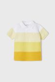 Дитяче бавовняне поло Mayoral колір жовтий візерунок