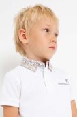 Дитяче бавовняне поло Mayoral колір білий Дитяче бавовняне поло Mayoral колір білий