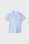 Дитяче бавовняне поло Mayoral колір блакитний Дитяче бавовняне поло Mayoral колір блакитний