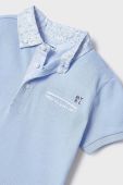 Дитяче бавовняне поло Mayoral колір блакитний Дитяче бавовняне поло Mayoral колір блакитний