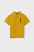 Дитяче бавовняне поло Mayoral колір жовтий з принтом (2947865)