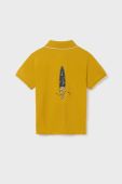 Дитяче бавовняне поло Mayoral колір жовтий з принтом (2947865)