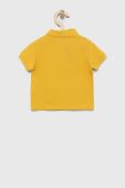 Дитяче бавовняне поло United Colors of Benetton колір жовтий однотонний (2984612)
