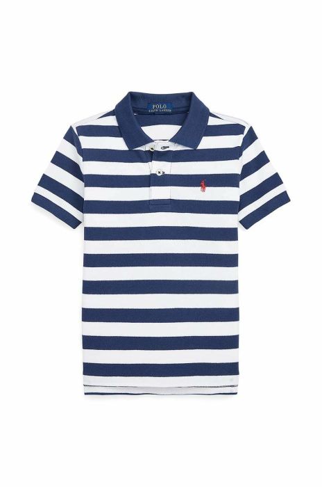 Дитяче бавовняне поло Polo Ralph Lauren колір синій візерунок Дитяче бавовняне поло Polo Ralph Lauren колір синій візерунок