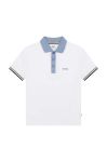 Дитяче поло BOSS колір білий Дитяче поло BOSS колір білий