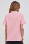 Бавовняне поло United Colors of Benetton колір рожевий Бавовняне поло United Colors of Benetton колір рожевий