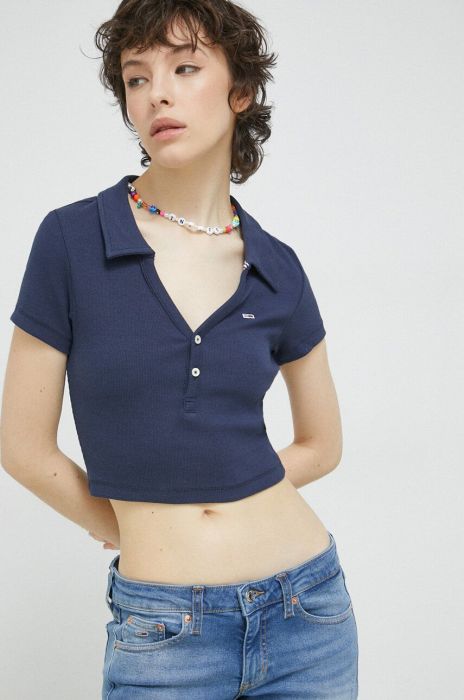 Поло Tommy Jeans жіночий колір синій (2990594) Поло Tommy Jeans жіночий колір синій (2990594)