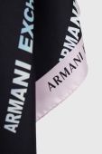 Шовкова хустка на шию Armani Exchange колір чорний візерунок