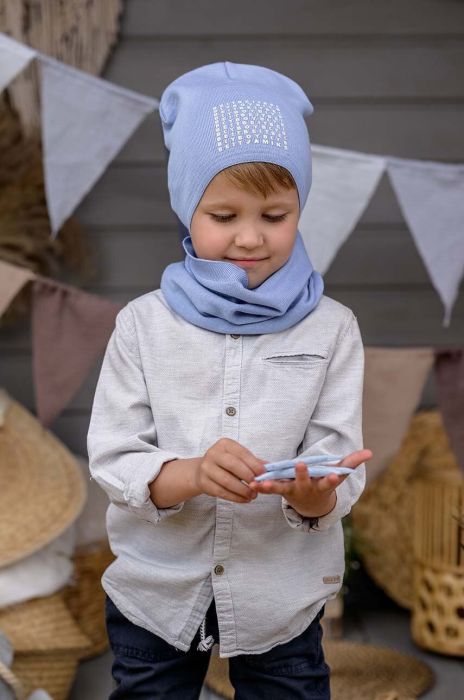 Дитячий снуд Jamiks ASHE однотонний колір блакитний Дитячий снуд Jamiks ASHE однотонний колір блакитний