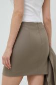 Спідниця Gestuz колір коричневий mini пряма Спідниця Gestuz колір коричневий mini пряма