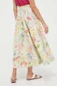 Бавовняна спідниця Twinset midi розкльошена колір барвистий (3238346)