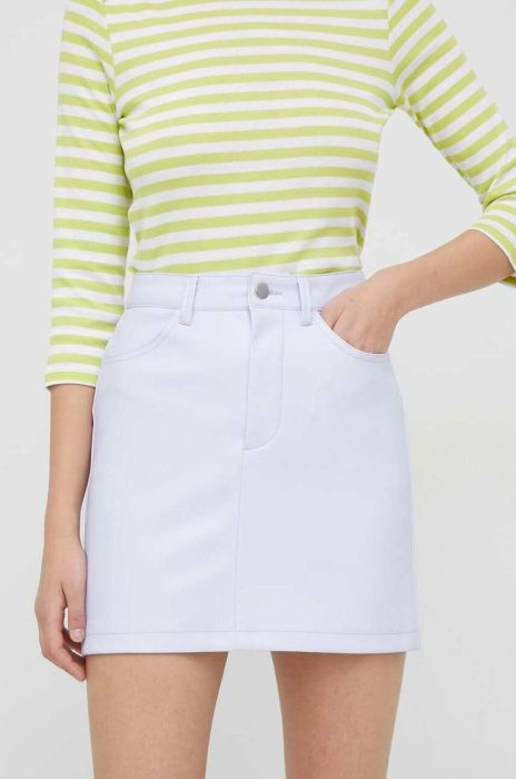 Спідниця United Colors of Benetton колір фіолетовий mini пряма