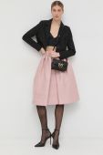 Спідниця Pinko колір рожевий mini розкльошена