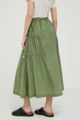 Спідниця Deha колір зелений midi розкльошена