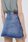 Джинсова спідниця Pepe Jeans Rachel mini пряма колір блакитний