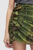 Спідниця AllSaints колір зелений mini пряма