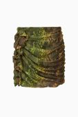 Спідниця AllSaints колір зелений mini пряма