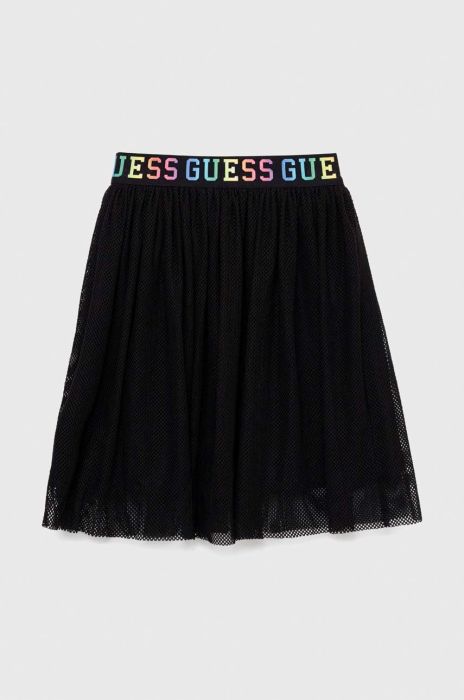 Дитяча спідниця Guess колір чорний mini розкльошена (2870762) Дитяча спідниця Guess колір чорний mini розкльошена (2870762)
