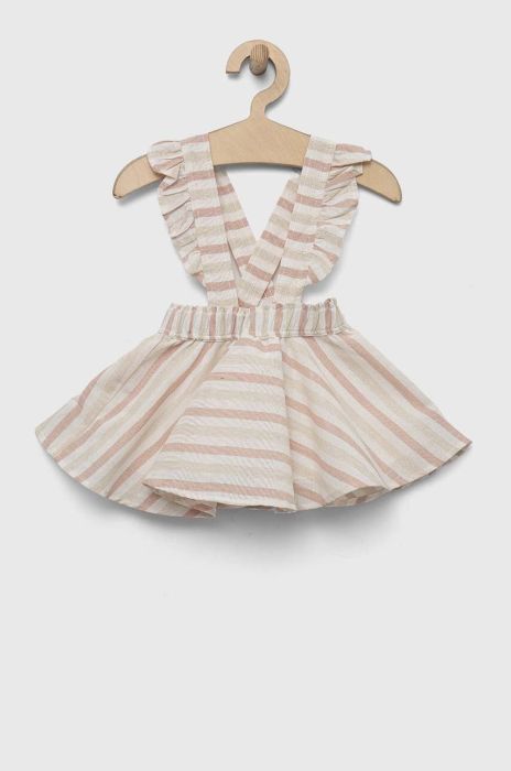 Спідниця для немовлят Birba&Trybeyond колір бежевий mini розкльошена Спідниця для немовлят Birba&Trybeyond колір бежевий mini розкльошена