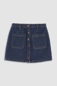 Дитяча джинсова спідниця Coccodrillo колір синій mini пряма Дитяча джинсова спідниця Coccodrillo колір синій mini пряма