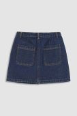 Дитяча джинсова спідниця Coccodrillo колір синій mini пряма Дитяча джинсова спідниця Coccodrillo колір синій mini пряма