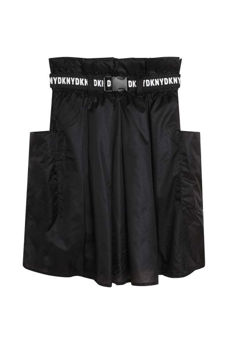 Дитяча спідниця Dkny колір чорний midi розкльошена (3082323)