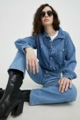 Джинси Wrangler Mom Straight Rhea жіночі висока посадка колір блакитний