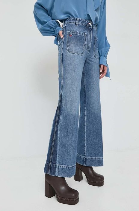 Джинси Victoria Beckham Alina жіночі висока посадка колір блакитний Джинси Victoria Beckham Alina жіночі висока посадка колір блакитний