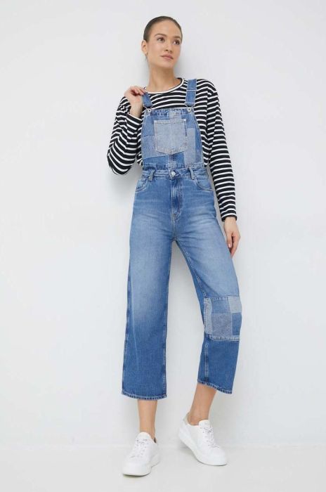 Комбінезон Pepe Jeans Shay Weave жіночі колір блакитний Комбінезон Pepe Jeans Shay Weave жіночі колір блакитний