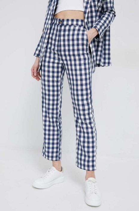 Штани Pepe Jeans Bel жіночі колір синій пряме висока посадка Штани Pepe Jeans Bel жіночі колір синій пряме висока посадка