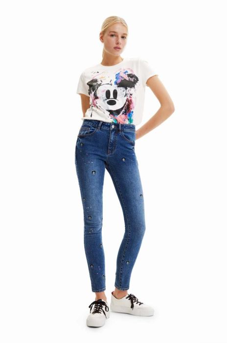 Джинси Desigual x Disney жіночі середня посадка колір блакитний (3060304) Джинси Desigual x Disney жіночі середня посадка колір блакитний (3060304)
