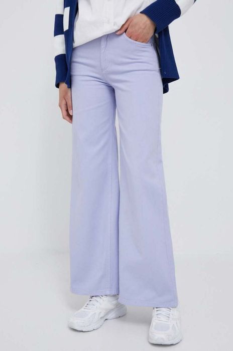 Джинси United Colors of Benetton жіночі висока посадка колір фіолетовий (3230138)