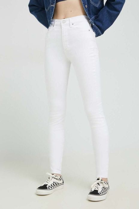 Джинси Tommy Jeans Sylvia жіночі висока посадка колір білий (2994635) Джинси Tommy Jeans Sylvia жіночі висока посадка колір білий (2994635)