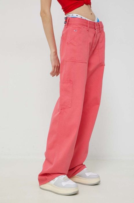 Джинси Tommy Jeans жіночі висока посадка колір рожевий (3309208) Джинси Tommy Jeans жіночі висока посадка колір рожевий (3309208)