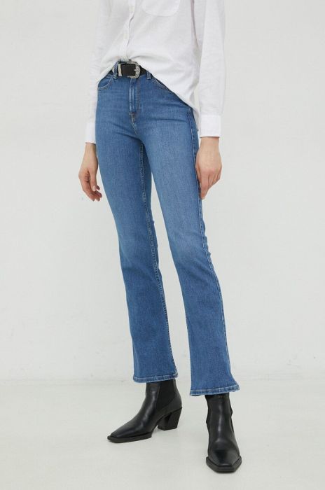 Джинси Lee Breese жіночі висока посадка колір блакитний (3024599)