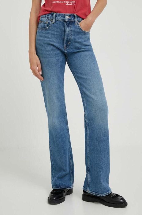 Джинси Polo Ralph Lauren The Boot жіночі висока посадка колір блакитний (3331575) Джинси Polo Ralph Lauren The Boot жіночі висока посадка колір блакитний (3331575)