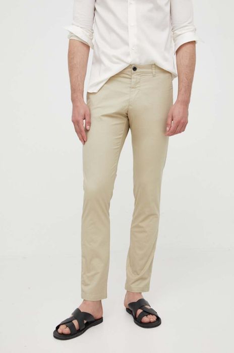 Штани Sisley чоловічі колір бежевий фасон chinos (3248000)