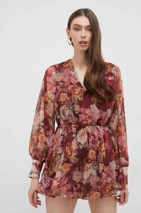 Комбінезон Guess колір бордовий декольте трикутник Комбінезон Guess колір бордовий декольте трикутник