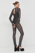 Комбінезон Patrizia Pepe колір чорний овальне декольте (2965879) Комбінезон Patrizia Pepe колір чорний овальне декольте (2965879)