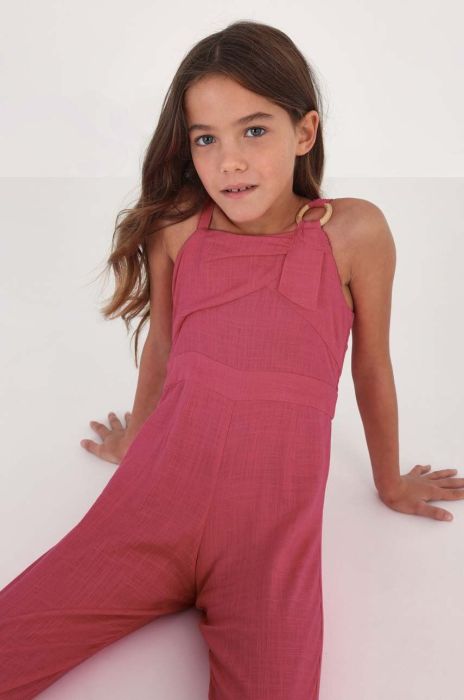 Дитячий комбінезон Mayoral колір рожевий з домішкою льону (2933745) Дитячий комбінезон Mayoral колір рожевий з домішкою льону (2933745)