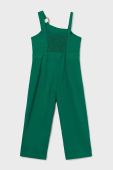 Дитячий комбінезон Mayoral колір зелений з домішкою льону