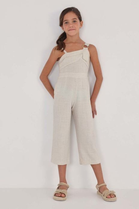 Дитячий комбінезон Mayoral колір бежевий з домішкою льону (2933751) Дитячий комбінезон Mayoral колір бежевий з домішкою льону (2933751)