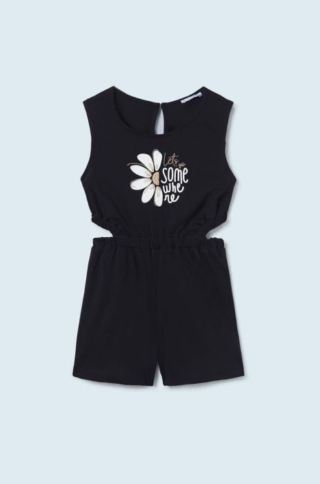 Дитячий бавовняний комбінезон Mayoral колір чорний з бавовни (2955108) Дитячий бавовняний комбінезон Mayoral колір чорний з бавовни (2955108)