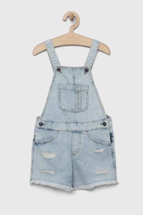 Дитячий комбінезон United Colors of Benetton з бавовни колір блакитний Дитячий комбінезон United Colors of Benetton з бавовни колір блакитний
